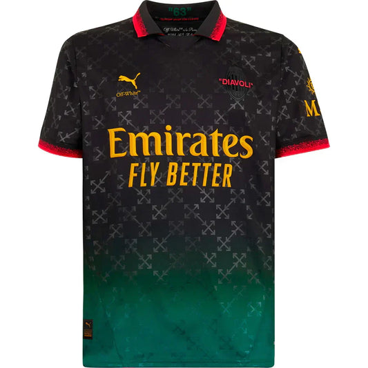 Camiseta AC Milan 25/26 Edición Conmemorativa - Negra - Versión Aficionado