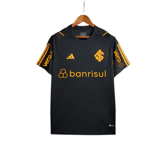 Camiseta Internacional 23/24 Entrenamiento - Negro - Todos los Patrocinios - Versión Aficionado