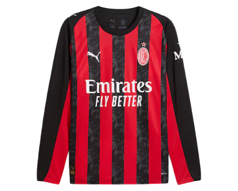 Camiseta AC Milan 25/26 I Casa - Manga Larga