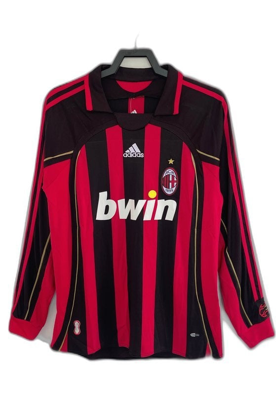 Camiseta AC Milan 06/07 I Casa - Manga Larga Versión Retro