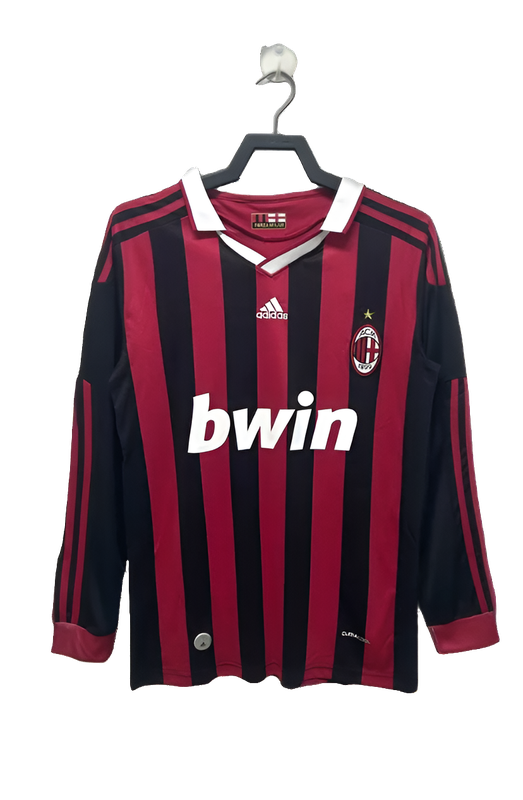 Camiseta AC Milan 09/10 I Casa - Manga Larga Versión Retro