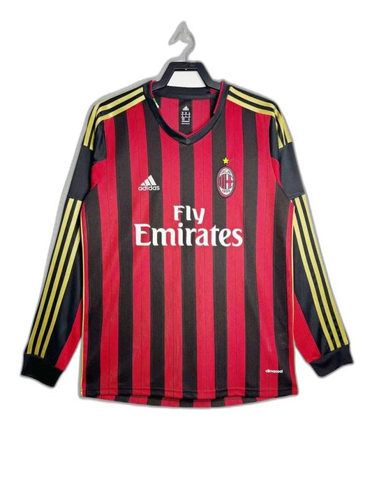 Camiseta AC Milan 13/14 I Casa - Manga Larga Versión Retro