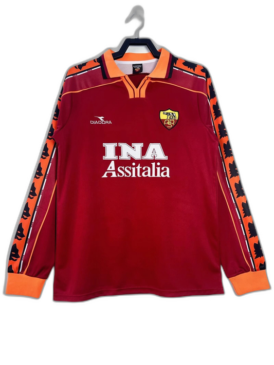 Camiseta AS Roma 98/99 I Casa - Manga Larga Versión Retro