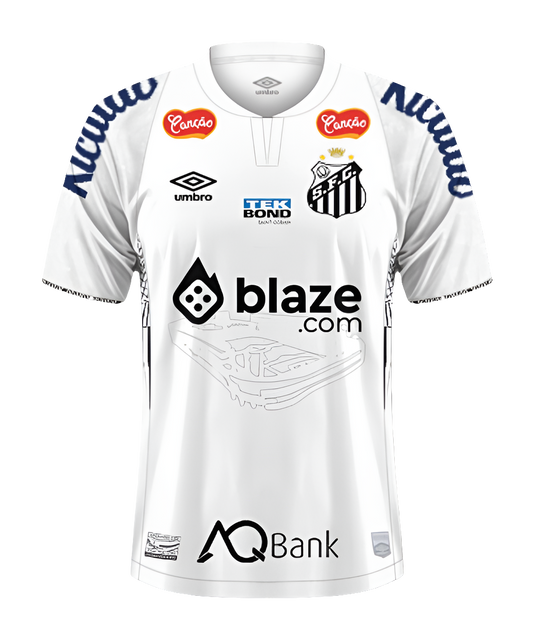 Camiseta Santos 24/25 I Casa - Todos los Patrocinios - Versión Aficionado