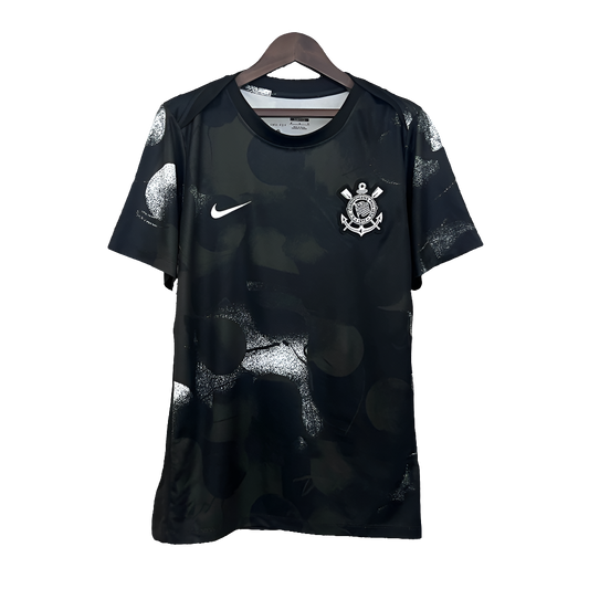 Camiseta Corinthians 25/26 Entrenamiento - Negra - Versión Aficionado