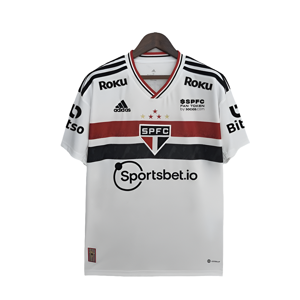 Camiseta São Paulo 22/23 I Casa - Todos los Patrocinios - Versión Aficionado