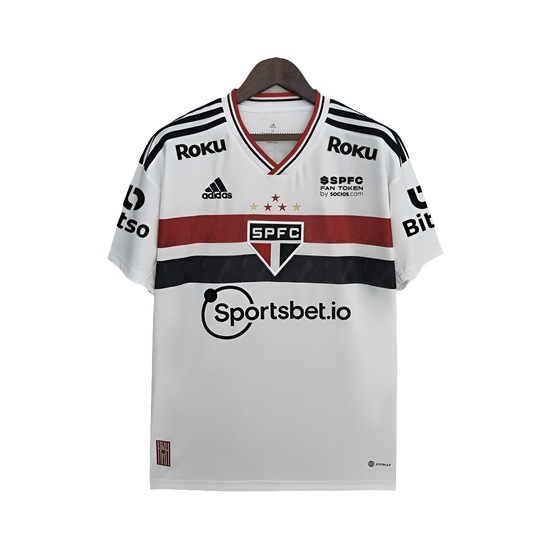 Camiseta São Paulo 22/23 I Casa - Todos los Patrocinios - Versión Aficionado
