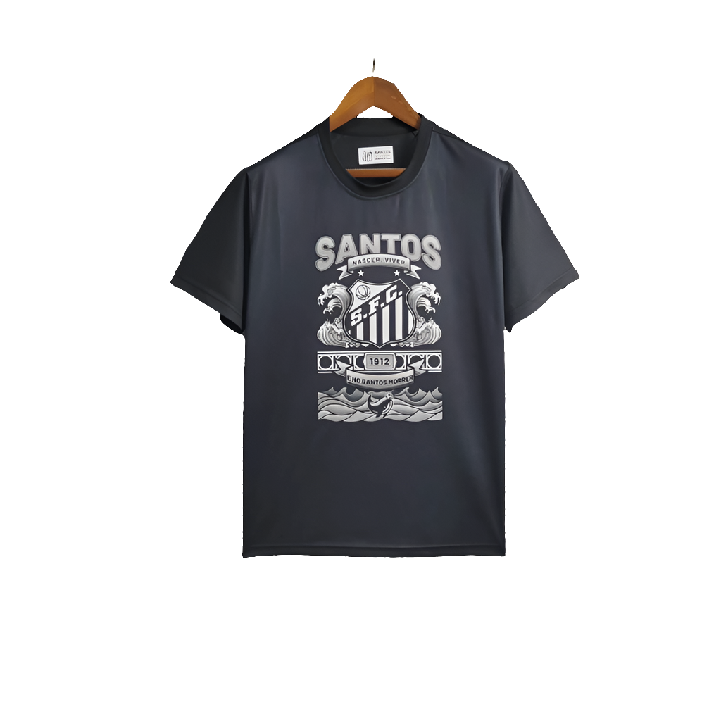 Camiseta Santos 25/26 Edición Casual - Negra - Versión Aficionado