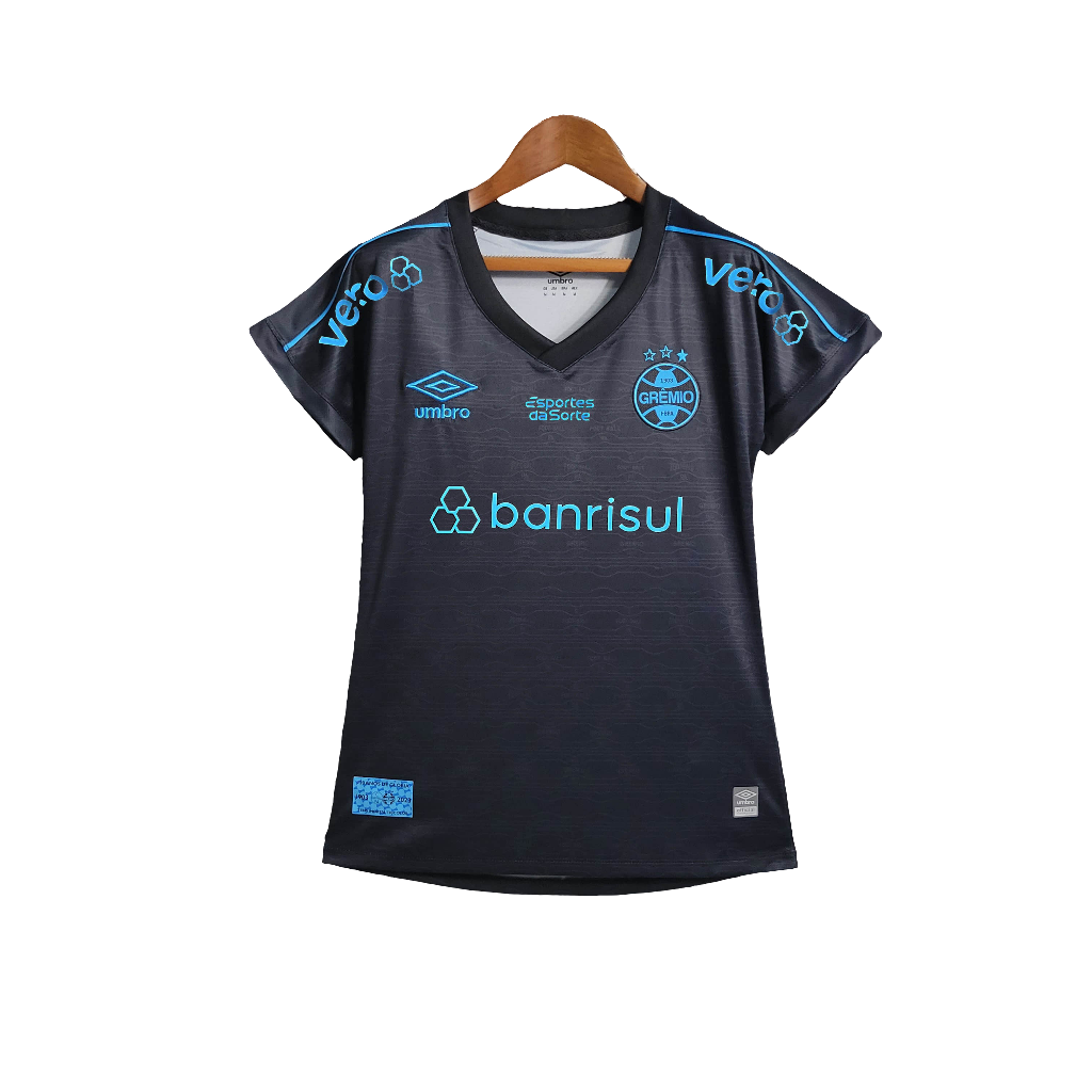 Camiseta Grêmio 23/24 III Tercera - Todos los Patrocinios - Femenina