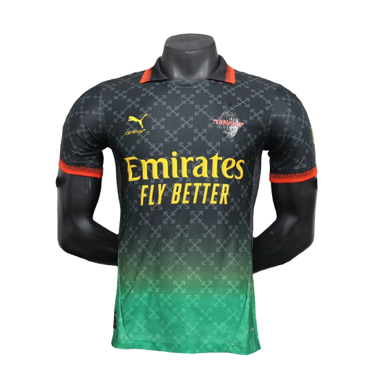 Camiseta AC Milan 25/26 Edición Conmemorativa - Negra - Versión Jugador