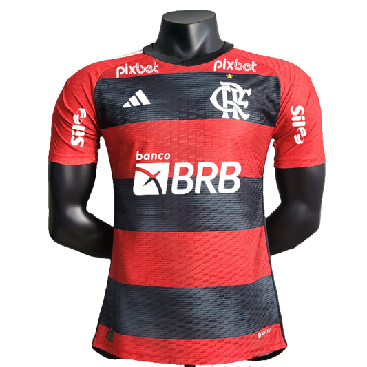 Camiseta Flamengo 23/24 I Casa - Todos los Patrocinios - Versión Jugador