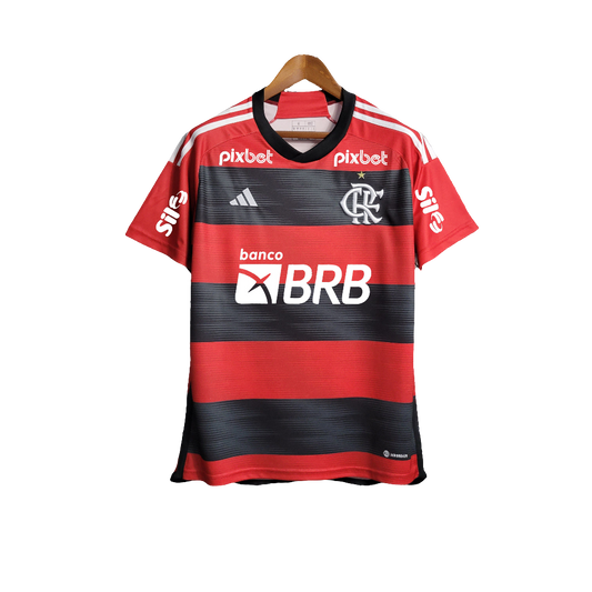 Camiseta Flamengo 23/24 I Casa - Todos los Patrocinios - Versión Aficionado