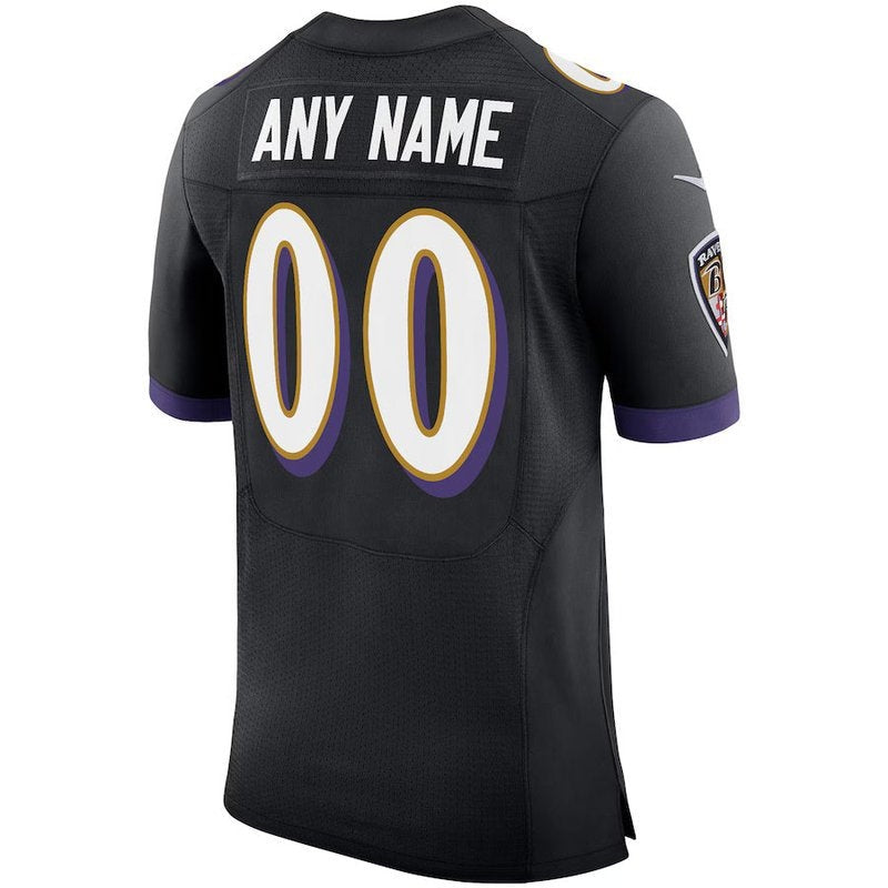 Camiseta NFL Baltimore Ravens - Edición Personalizada Speed Machine - Negro