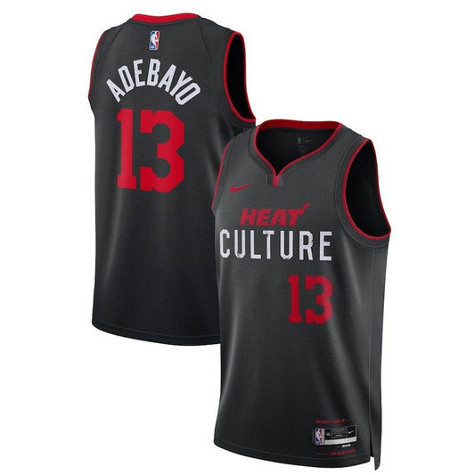 Camiseta NBA Bam Adebayo - Miami Heat - 23/24 - Negro - Edición Ciudad