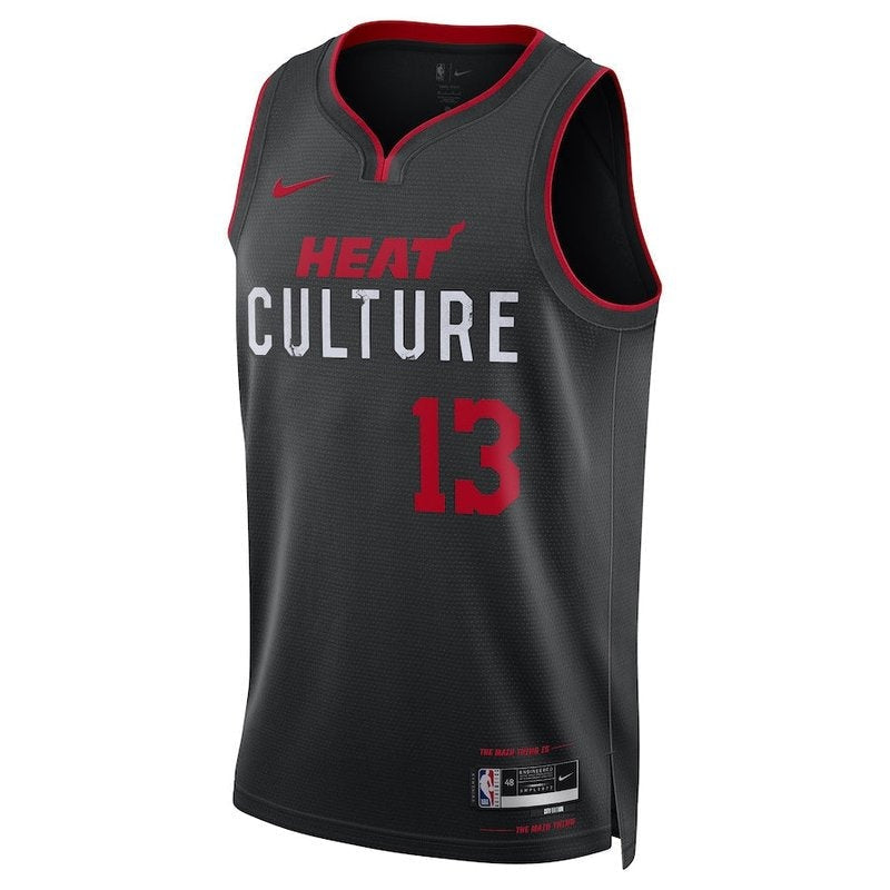 Camiseta NBA Bam Adebayo - Miami Heat - 23/24 - Negro - Edición Ciudad