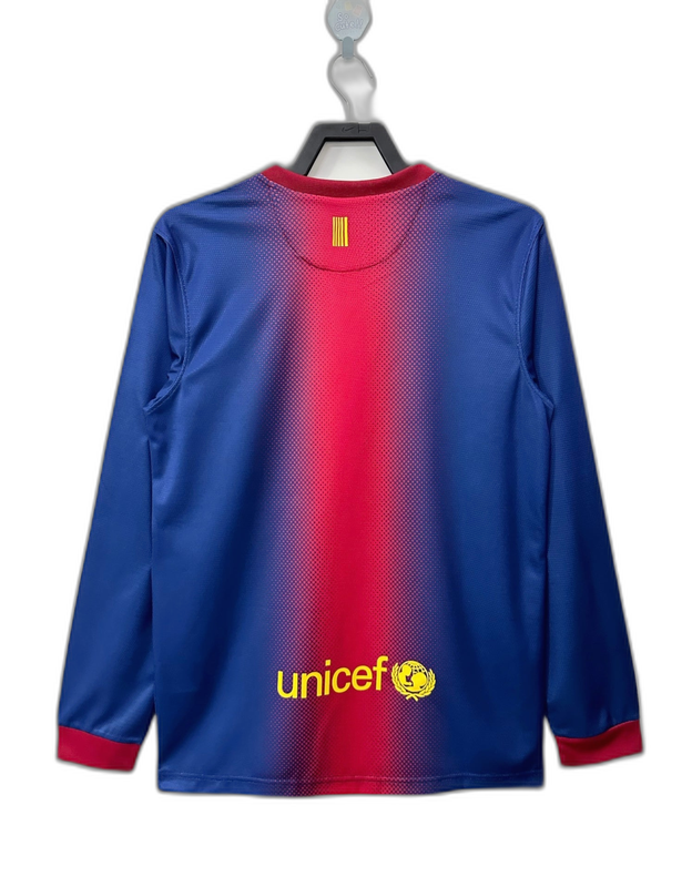 Camiseta Barcelona 12/13 I Casa - Manga Larga Versión Retro