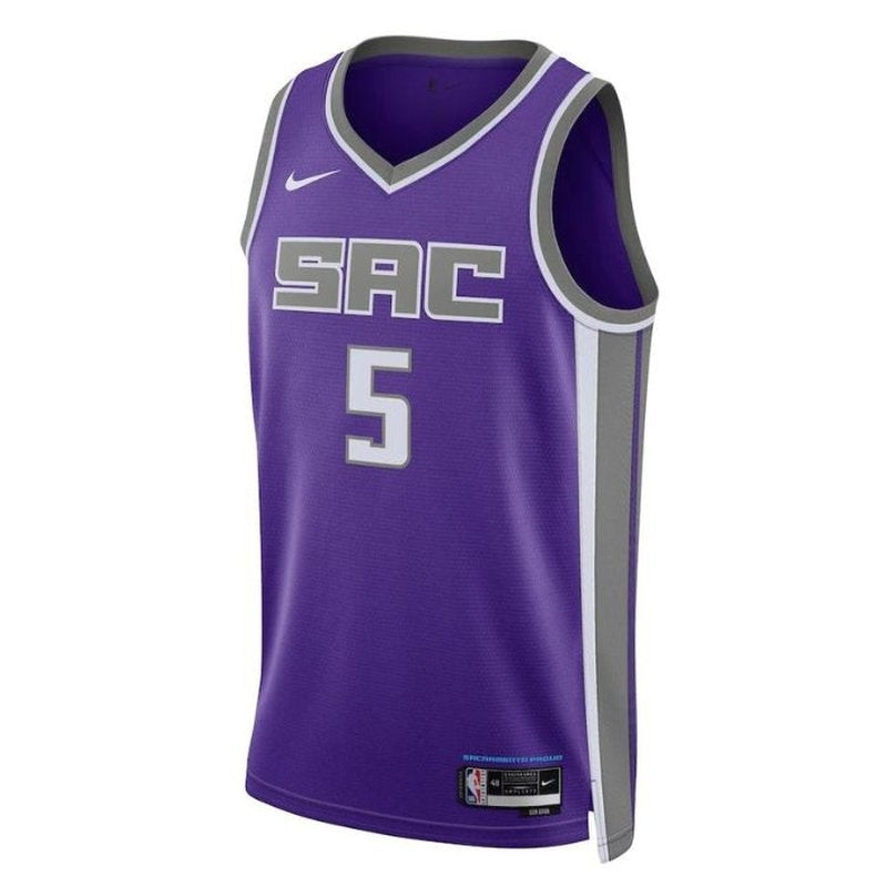 Camiseta NBA De'Aaron Fox - Sacramento Kings - 2023 - Edición Ícono - Morado
