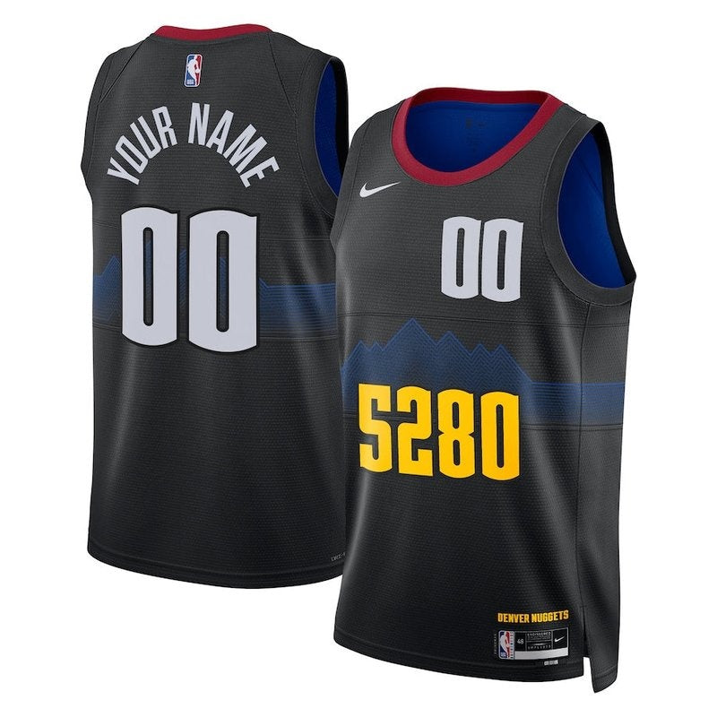 Camiseta NBA - Denver Nuggets - 23/24 - Negro - Edición Ciudad