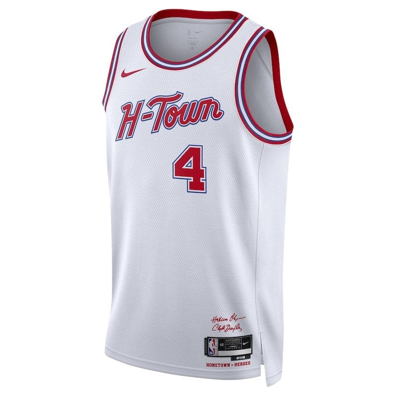 Camiseta NBA Jalen Verde - Houston Rockets - 23/24 - Blanco - Edición Ciudad