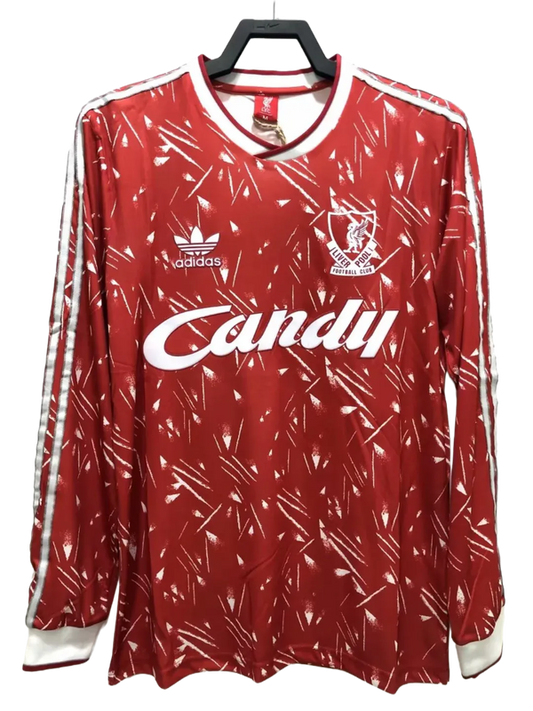 Camiseta Liverpool 89/91 I Casa - Manga Larga Versión Retro