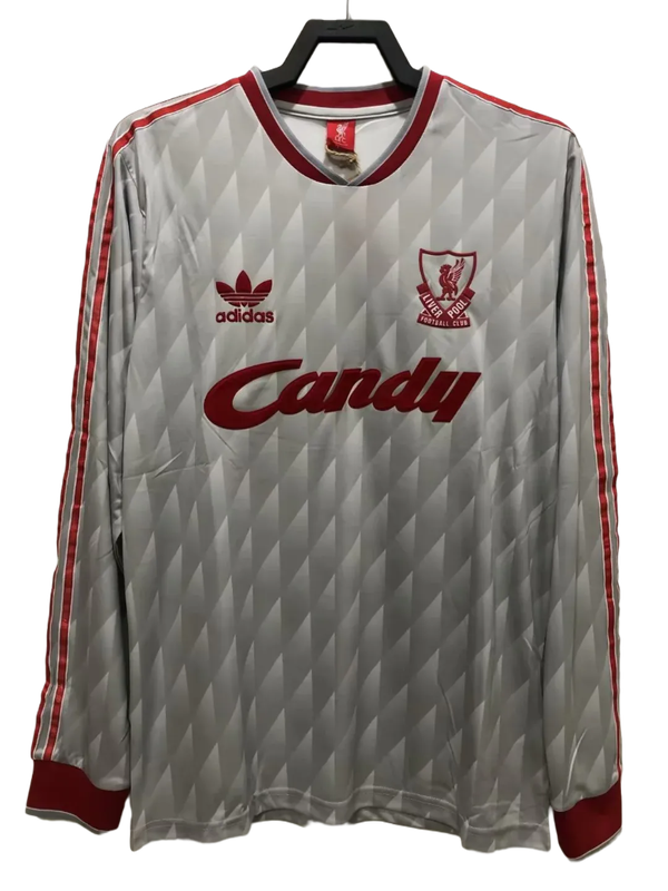 Camiseta Liverpool 89/91 II Visitante - Manga Larga Versión Retro