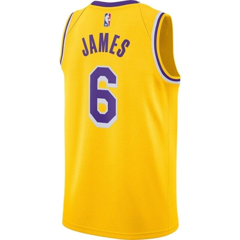 Camiseta NBA - Los Angeles Lakers - LeBron James #6 2021/22 Jugador - Amarillo