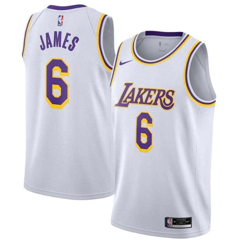 Camiseta NBA - Los Angeles Lakers - LeBron James #6 2021/22 Jugador - Amarillo