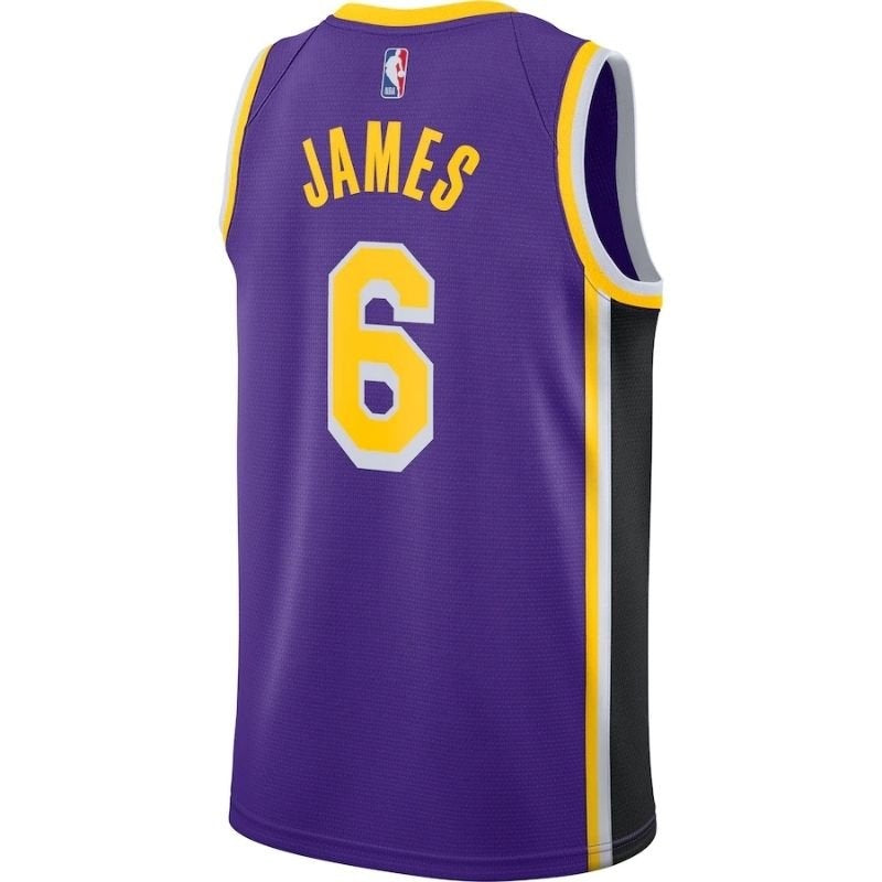 Camiseta NBA - Los Angeles Lakers - LeBron James Morado #6 2021/22 Jugador