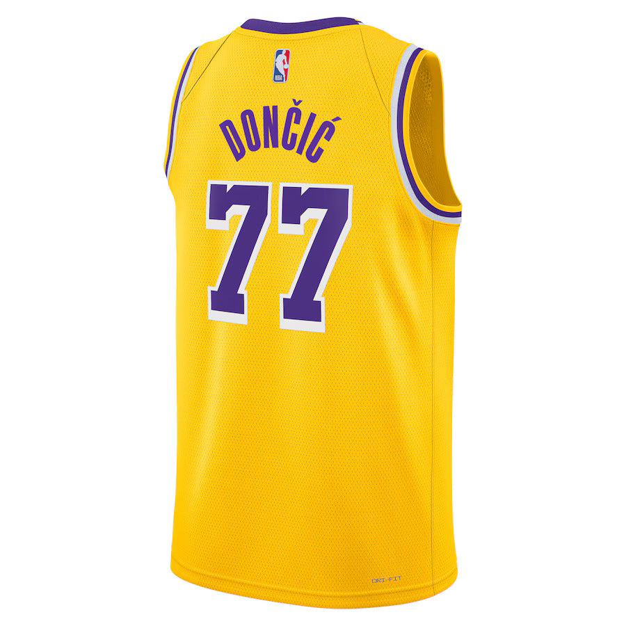 Camiseta NBA Luka Dončić - Los Angeles Lakers - Edición Ícono 2024 - Oro - Unisex