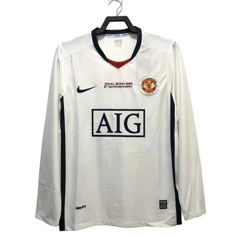 Camiseta Manchester United 08/09 II Visitante - Manga Larga Versión Retro