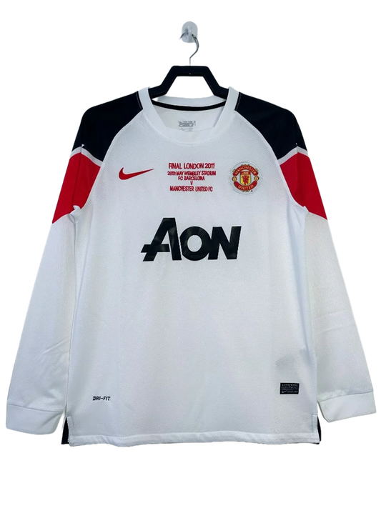 Camiseta Manchester United 10/11 II Visitante - Manga Larga Versión Retro