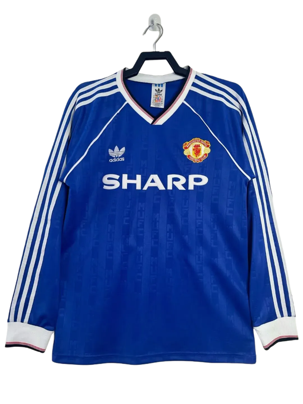 Camiseta Manchester United 88/90 II Visitante - Manga Larga Versión Retro