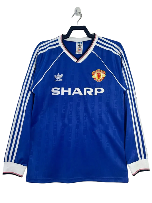 Camiseta Manchester United 88/90 II Visitante - Manga Larga Versión Retro