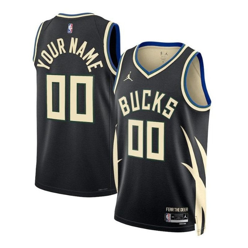 Camiseta NBA - Milwaukee Bucks - 2023 - Edición de Impacto - Negro