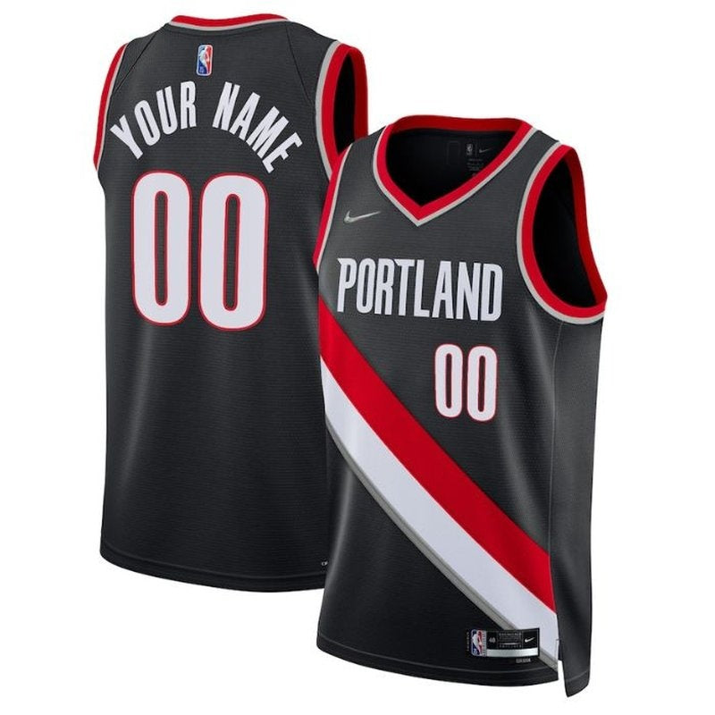 Camiseta NBA - Portland Trail Blazers - 2023 Diamante - Edición Ícono - Negro