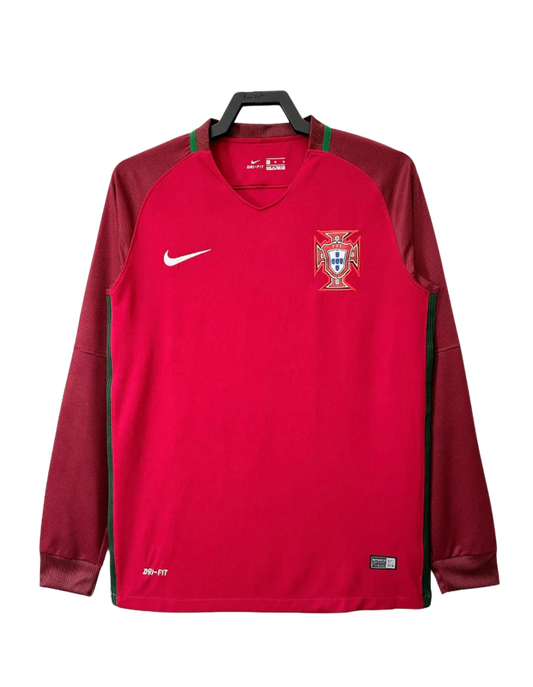 Camiseta Portugal 2016 I Casa - Manga Larga Versión Retro