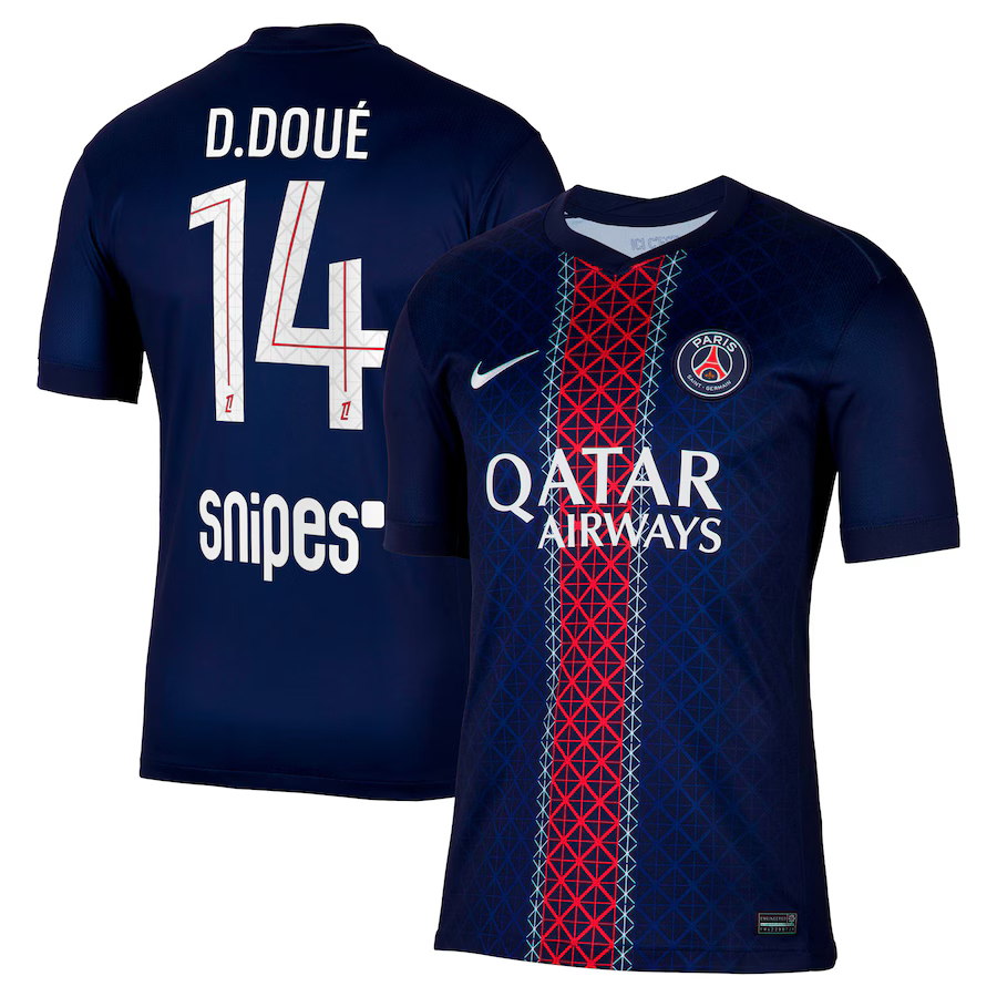 Camiseta D. Doué - Paris Saint-Germain (PSG) 25/26 I Casa - Versión Aficionado