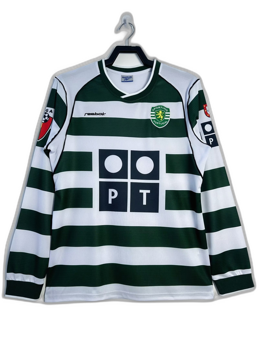 Camiseta Sporting Lisboa 01/03 I Casa - Manga Larga Versión Retro