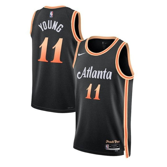 Camiseta NBA Trae Young - Atlanta Hawks - 2023 - Edición Ciudad - Negro