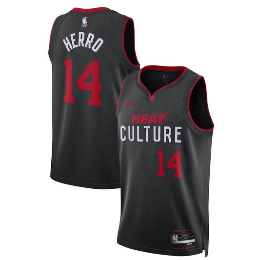 Camiseta NBA Tyler Herro - Miami Heat - 23/24 - Negro - Edición Ciudad